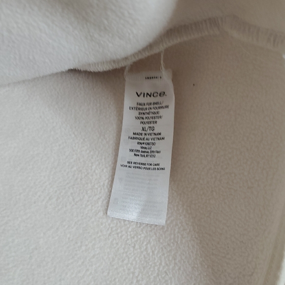 VINCE TEDDY PULLOVER HALF ZIP COZY IVORY SHERPA SIZE XL - Picture 9 of 10